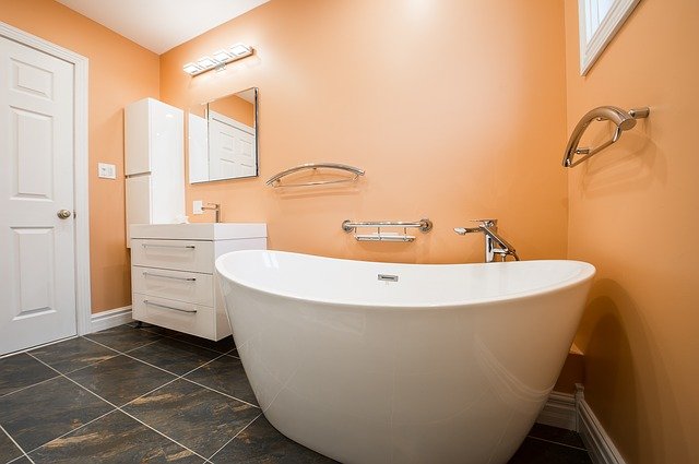 Mississauga Bathroom Remodel Project with large sit in tub and new tile flooring