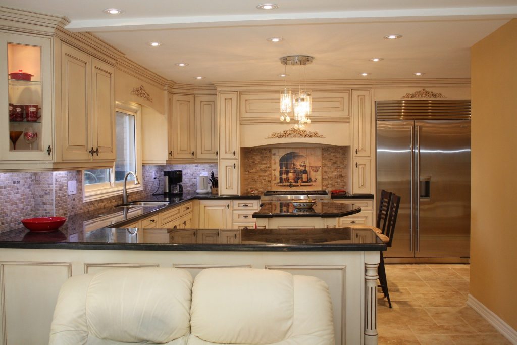 Mississauga Home Renovation remodeling project with granite countertops and custom cabinets